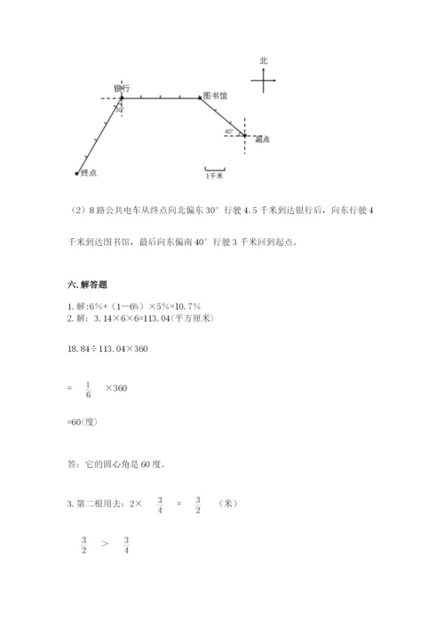 人教版小学六年级上册数学期末测试卷（考点精练）.docx