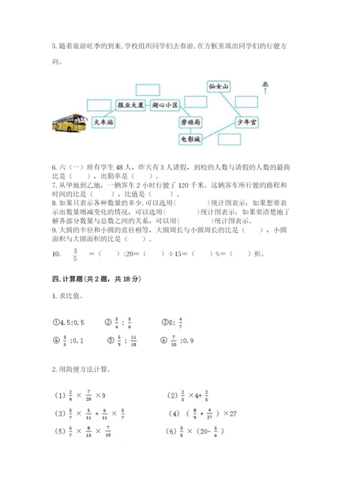 2022人教版六年级上册数学期末测试卷【必刷】.docx