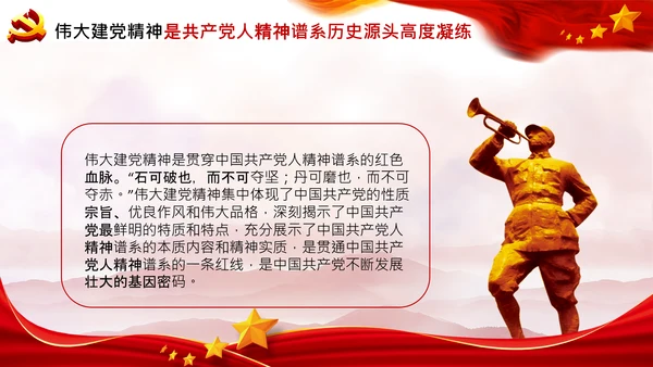建党100周年七一讲话伟大的建党精神PPT