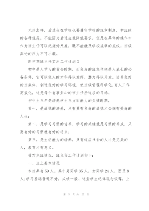 新学期班主任实用工作计划5篇2022.docx