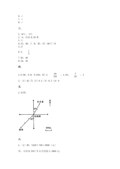 实用小学数学青岛版六年级下册期末测试卷【名校卷】.docx