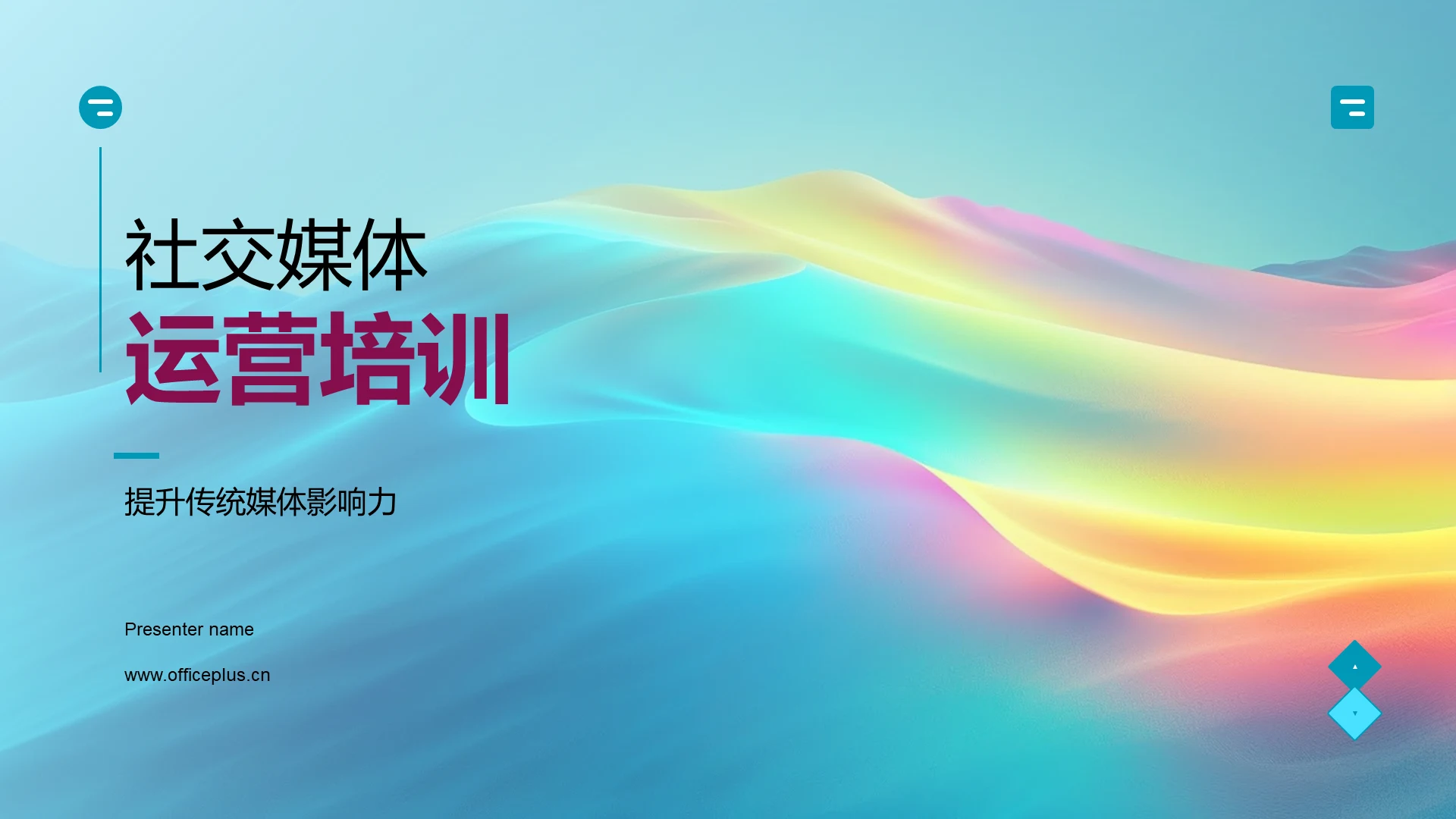 社交媒体运营培训PPT模板