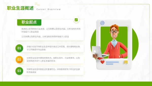 绿色小清新自我介绍PPT模板