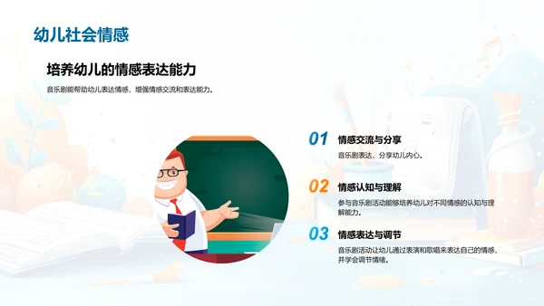 幼儿教育中的音乐剧PPT模板