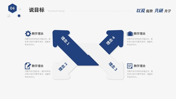 蓝色简约微粒体教师说课教学课件教育教学设计ppt模板