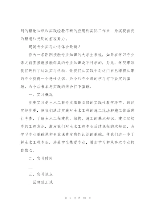 建筑专业实习心得体会.docx