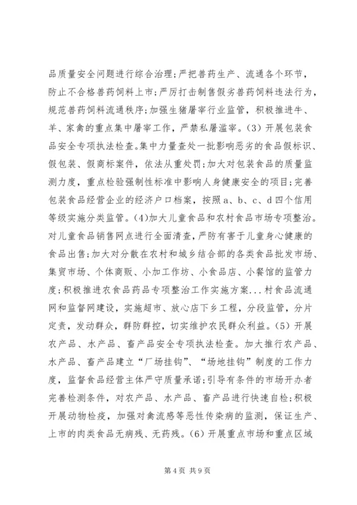 食品药品专项整治工作实施方案 (10).docx