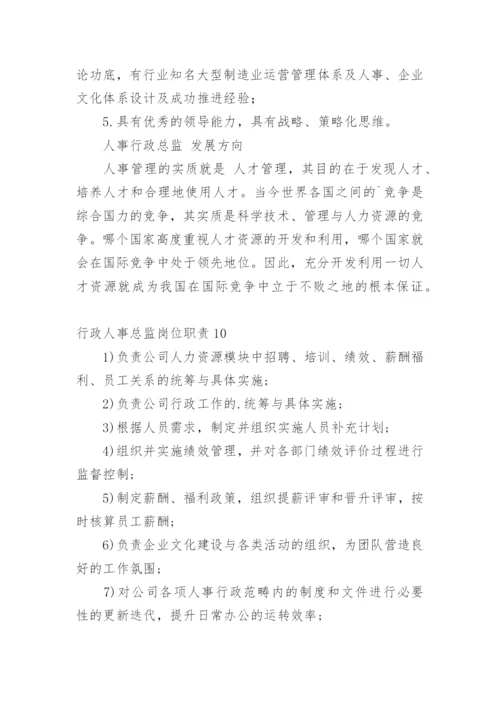 行政人事总监岗位职责_1.docx