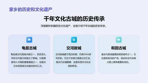 紫色现代商务新疆印象之旅PPT模板