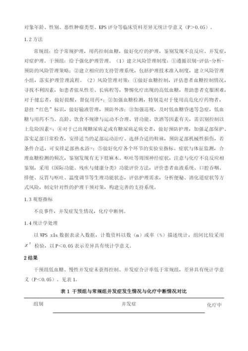 护理风险管理能有效提高糖尿病合并恶性肿瘤患者的化疗疗效1.docx