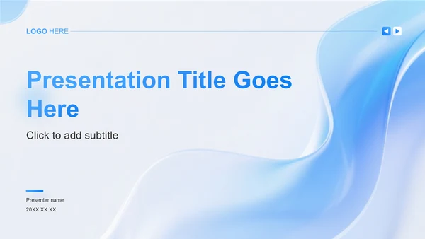 蓝色简约风项目成果展示PPT主题