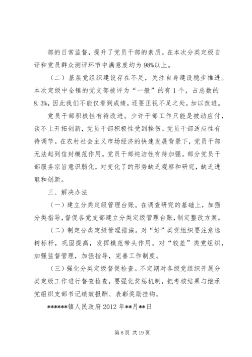 沙河镇基层党组织分类定级分析报告.docx
