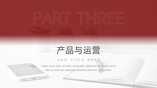 红色极简大气商业计划书PPT模板