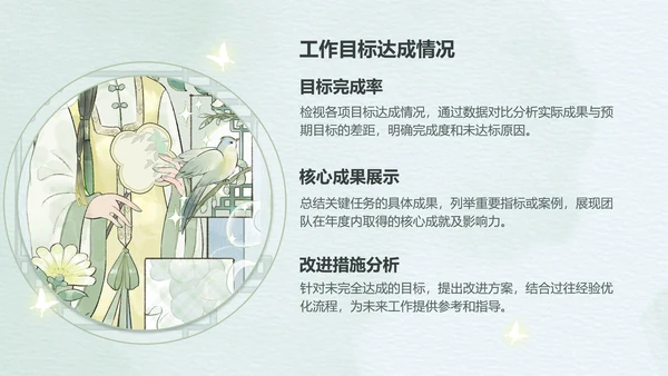 绿色中国风述职报告