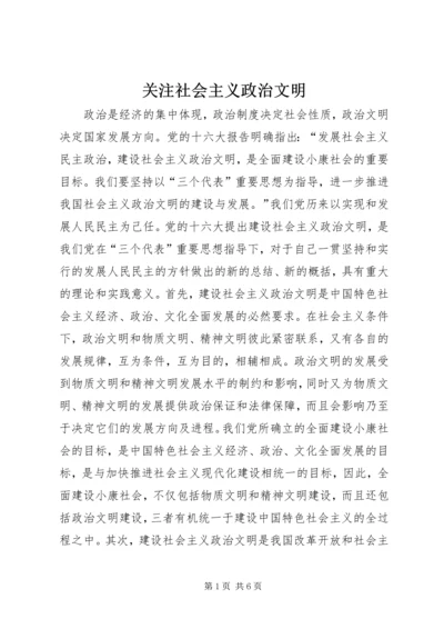 关注社会主义政治文明 (2).docx