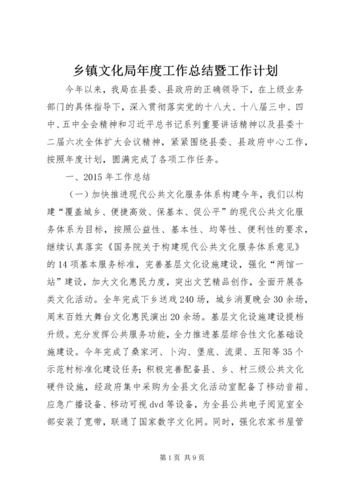 乡镇文化局年度工作总结暨工作计划.docx