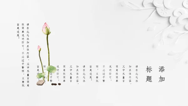 唯美荷花中国风通用PPT模板