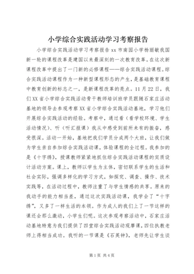 小学综合实践活动学习考察报告 (4).docx