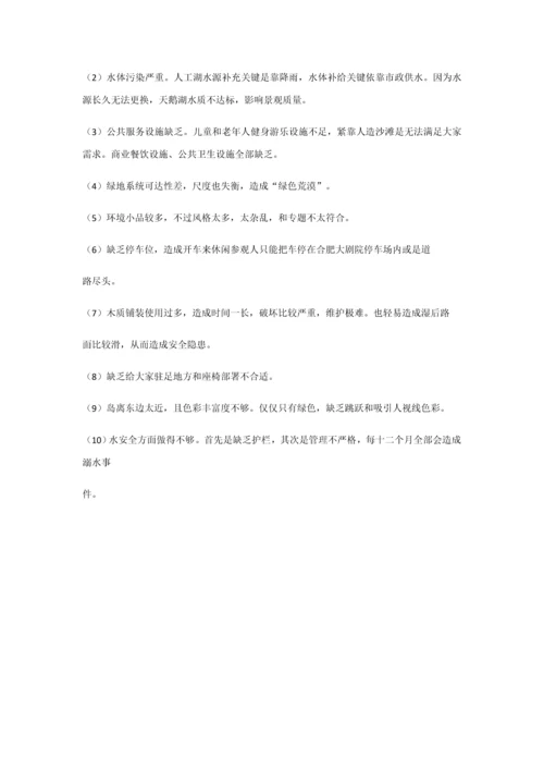 合肥市天鹅湖公园调研研究报告.docx