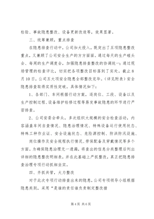 全市安全生产隐患排查治理专项行动工作信息 (5).docx