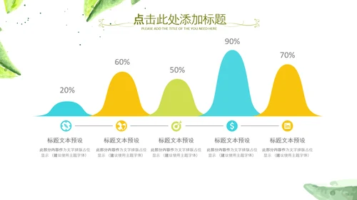 水彩清新绿叶教师说课教育教学课件PPT模板