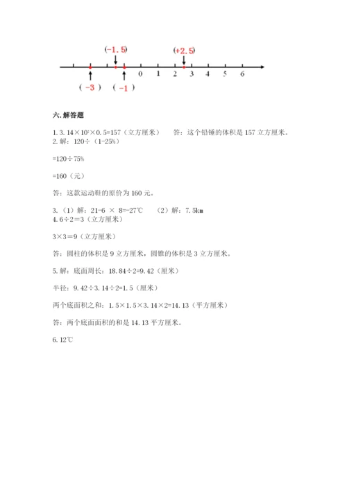 六年级下册数学期末测试卷精品（达标题）.docx
