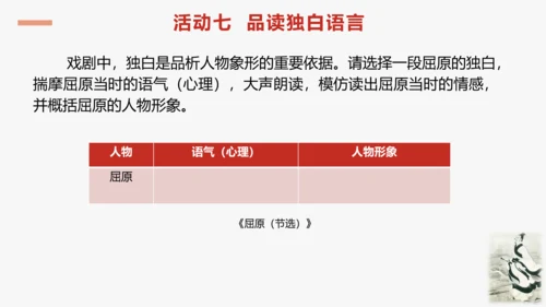 步入戏剧世界   领略艺术魅力—— 九下第五单元活动·探究 课件（共30张PPT）