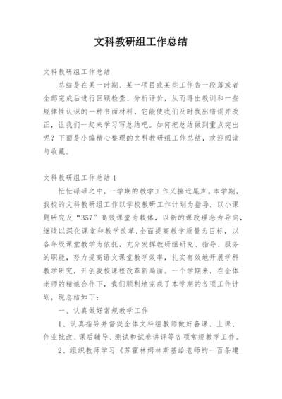 文科教研组工作总结.docx