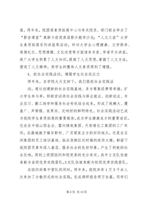 学院团代会工作报告 (2).docx