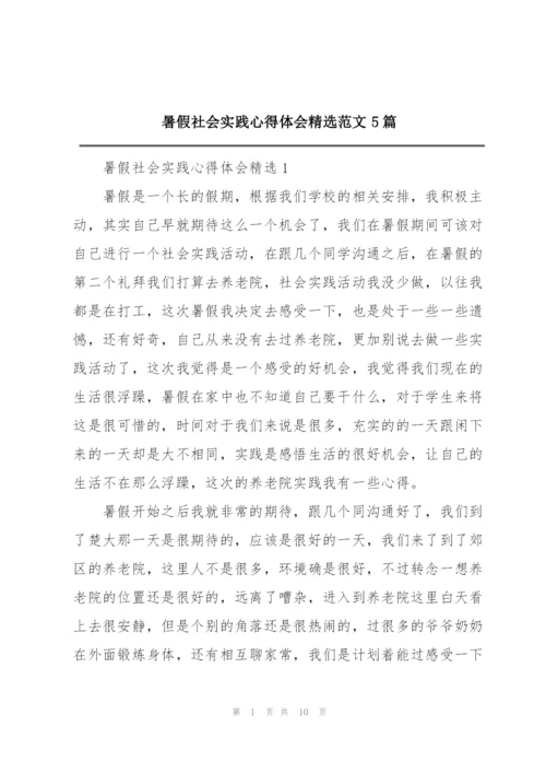 暑假社会实践心得体会精选范文5篇.docx