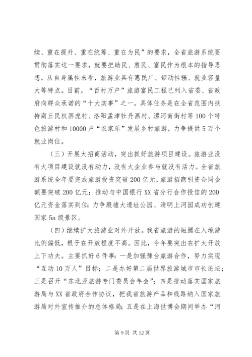 在旅游局长工作会议上的致辞.docx