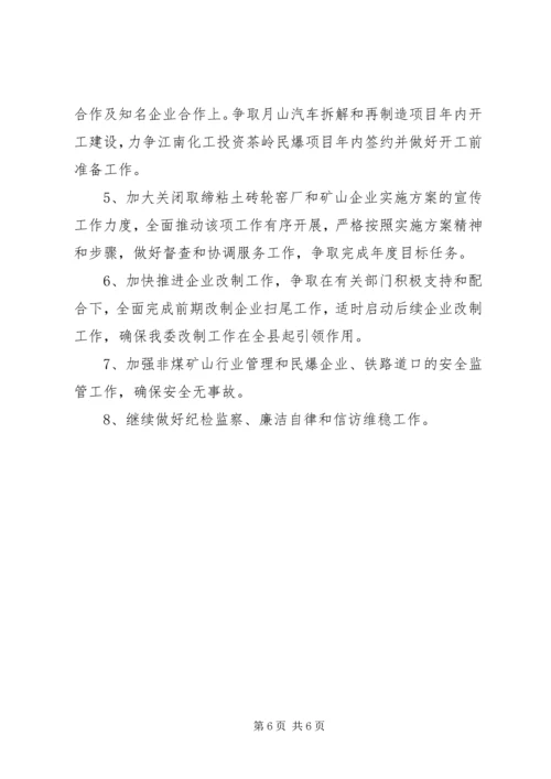 经信委半年工作总结及工作安排.docx