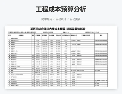 工程成本预算分析