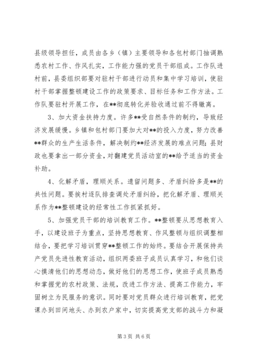 村党支部整顿意见.docx