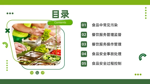 绿色商务风食品安全知识培训PPT全国食品安全法宣传周