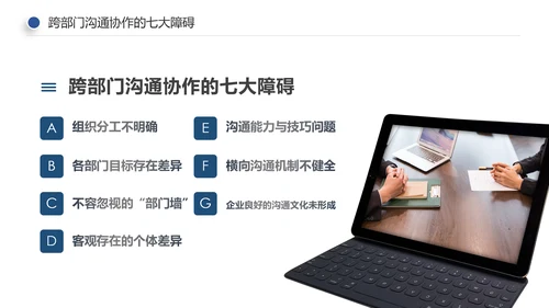 企业培训员工团队管理跨部门沟通协作PPT模板