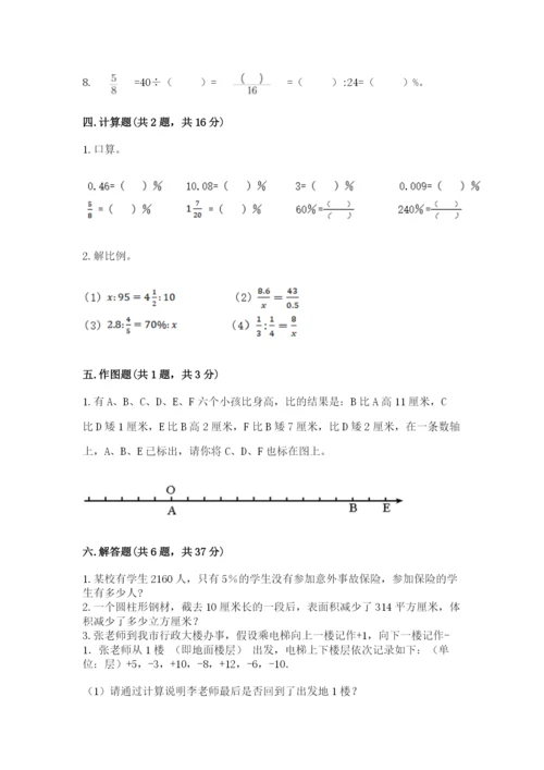 北师大版六年级下册数学 期末检测卷附答案（预热题）.docx