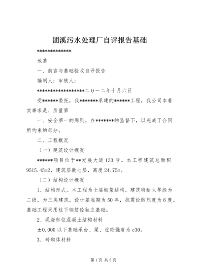团溪污水处理厂自评报告基础 (3).docx