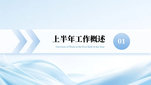 浅蓝色简约风工作总结通用PPT模板