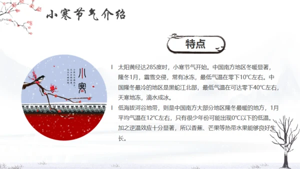 小寒冬天节气通用PPT模版