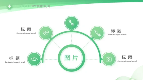 绿色清新医疗年终工作总结PPT