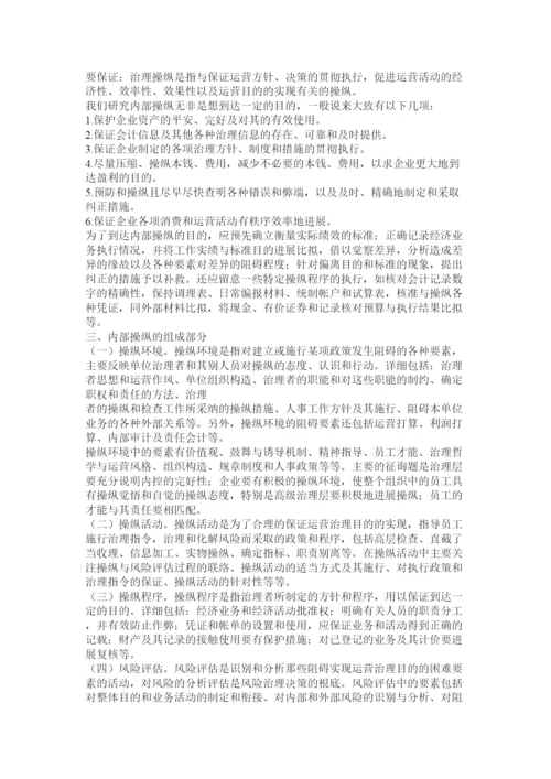 【精编】内部控制论文精选.docx