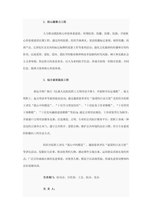 医院文化建设专题方案.docx