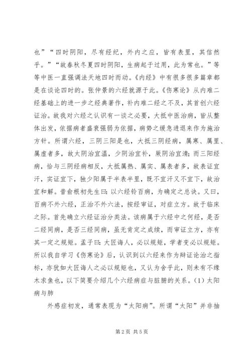 学习《伤寒论》心得体会 (2).docx