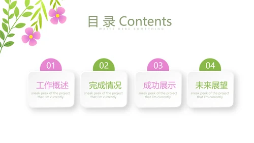 小清新护士长工作总结动态PPT模板