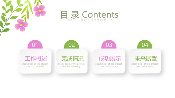 小清新护士长工作总结动态PPT模板