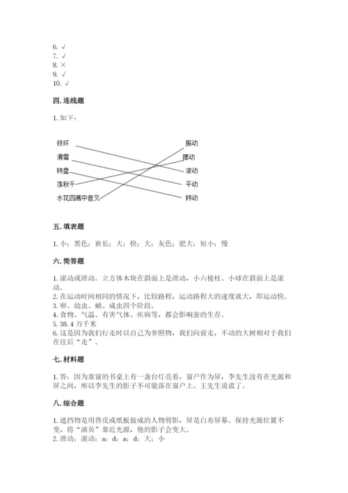 教科版科学三年级下册期末测试卷附参考答案【预热题】.docx