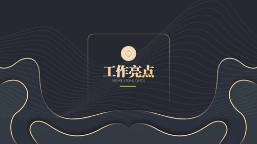 黑金等高线高端年终汇报通用PPT模板