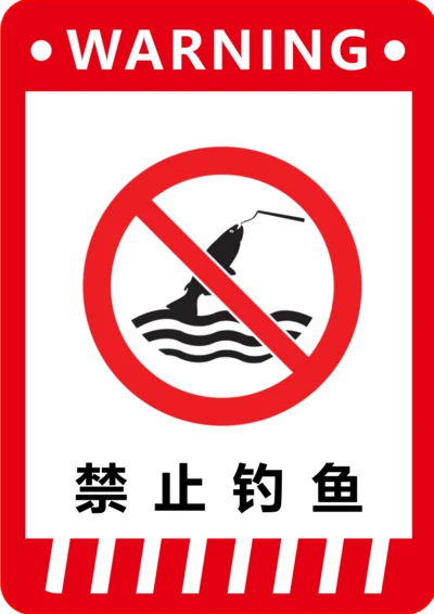 禁止钓鱼标识(A4打印)