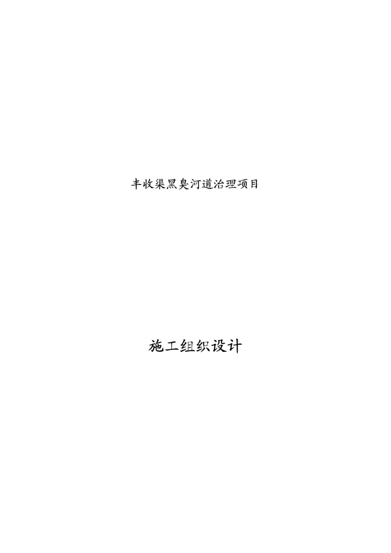 丰收渠黑臭治理项目施工组织设计.docx